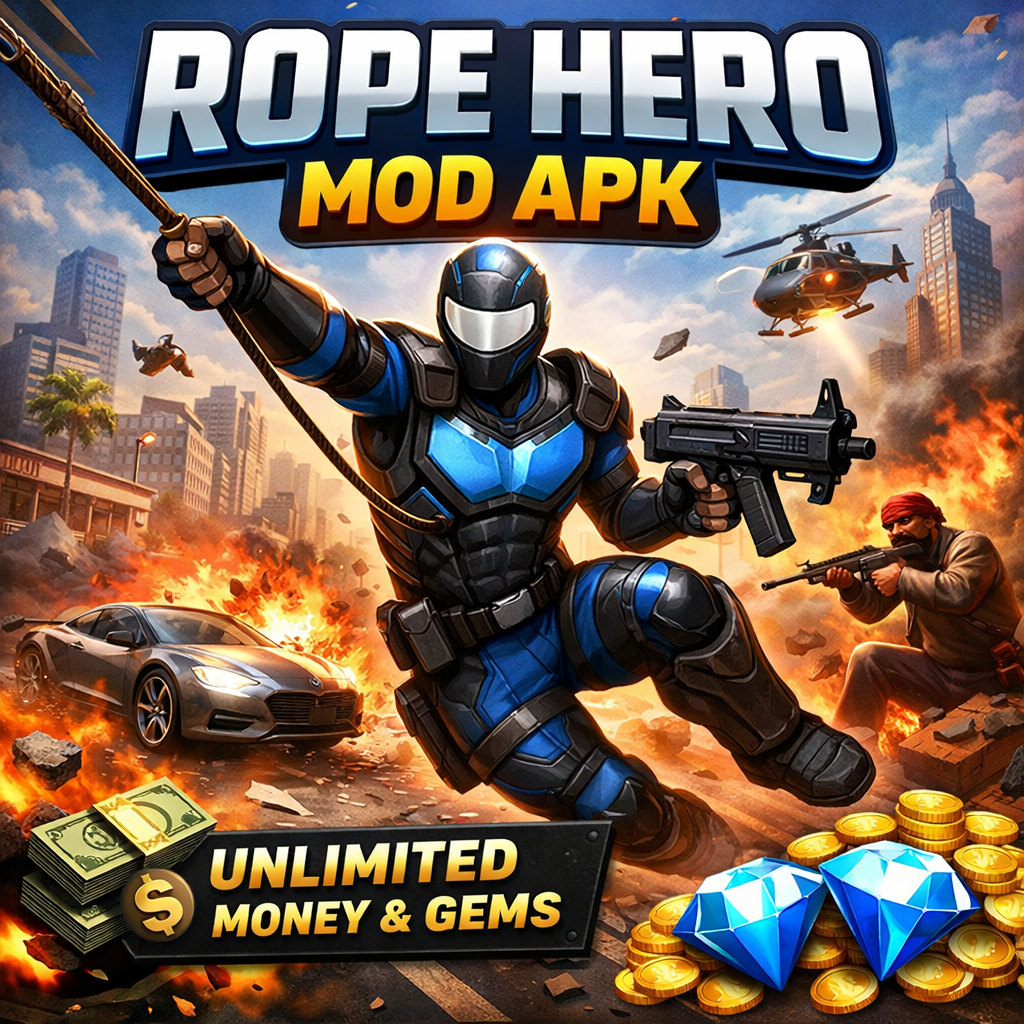 rope hero mod apk