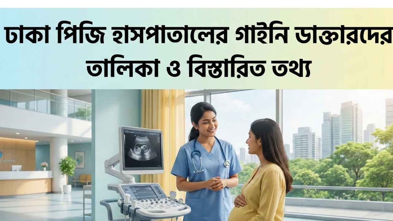 ঢাকা পিজি হাসপাতালের গাইনি ডাক্তারদের তালিকা ও বিস্তারিত তথ্য