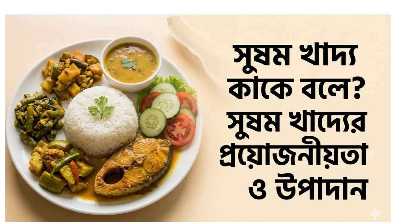 সুষম খাদ্য কাকে বলে? সুষম খাদ্যের প্রয়োজনীয়তা ও উপাদান