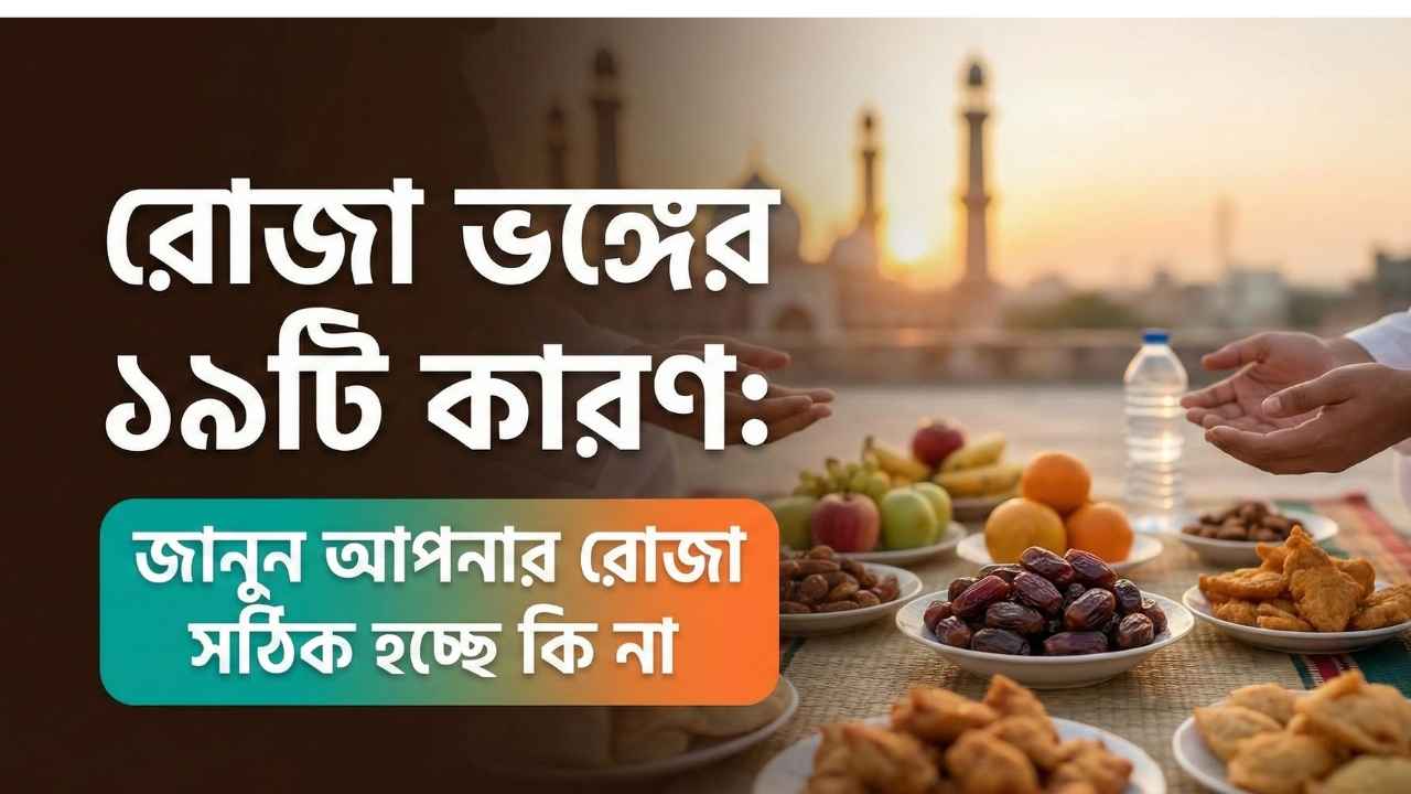 রোজা ভঙ্গের কারণ ১৯টি