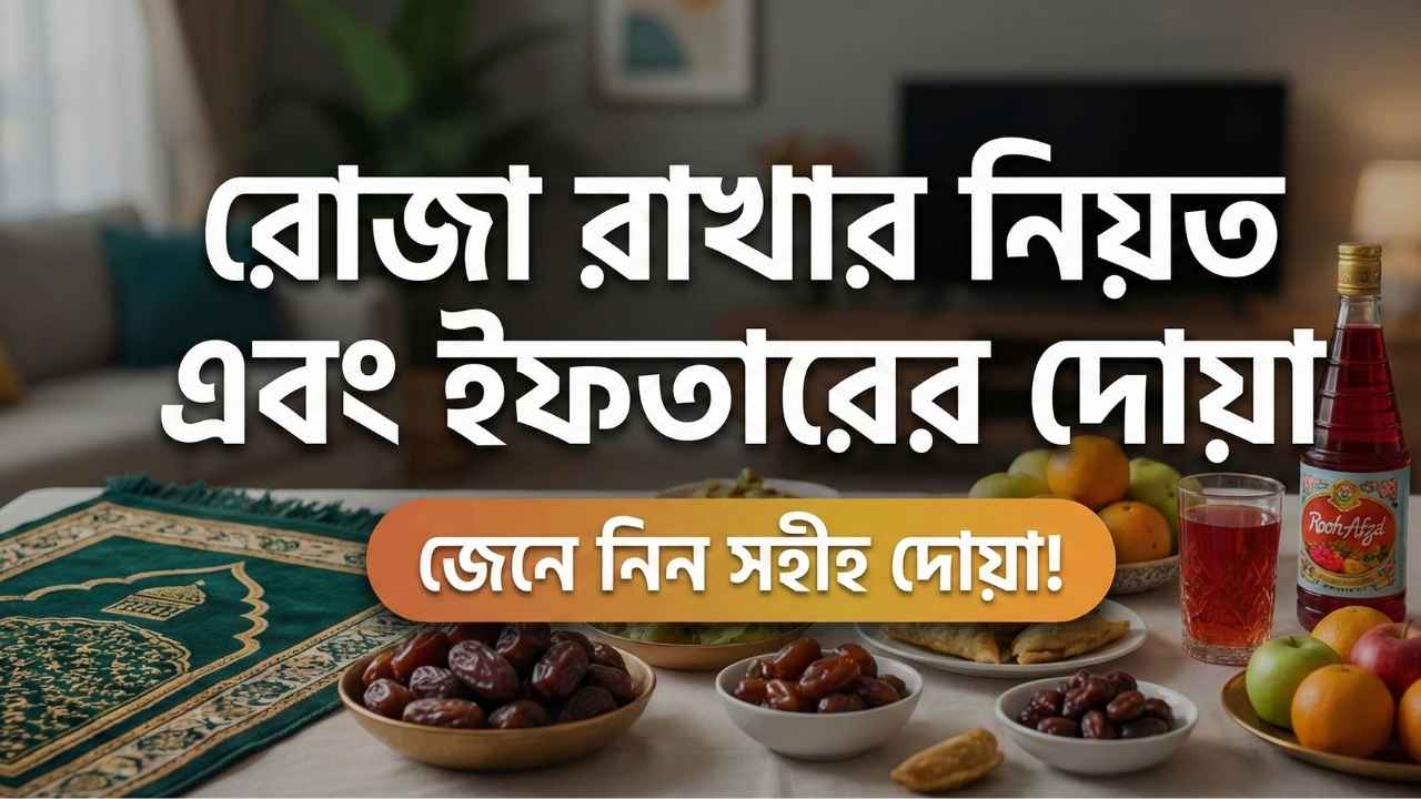 রোজা রাখার নিয়ত এবং ইফতারের দোয়া