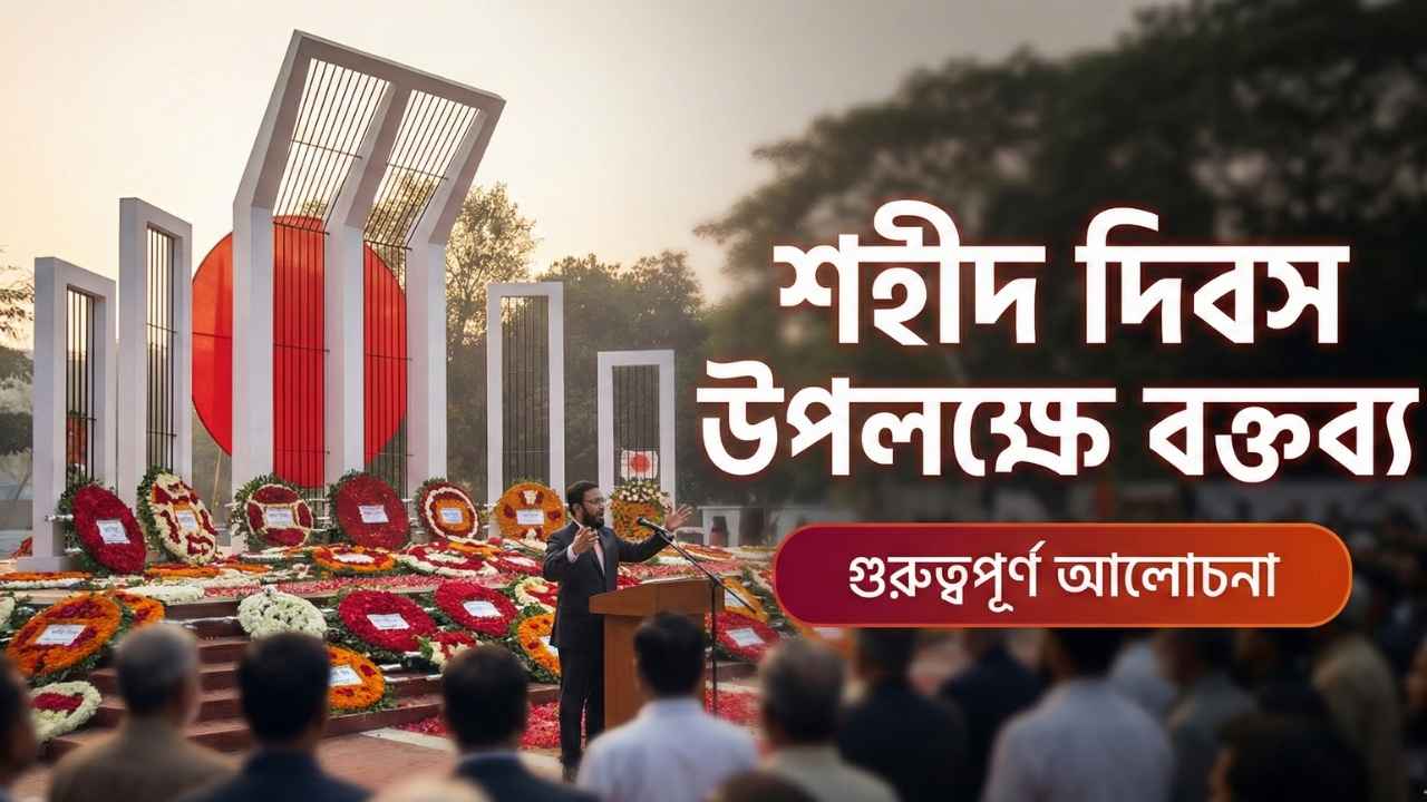 শহীদ দিবস উপলক্ষে বক্তব্য