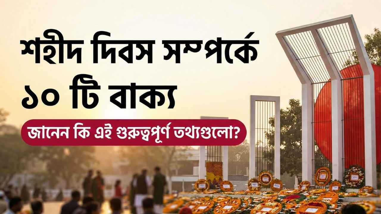 শহীদ দিবস সম্পর্কে ১০ টি বাক্য