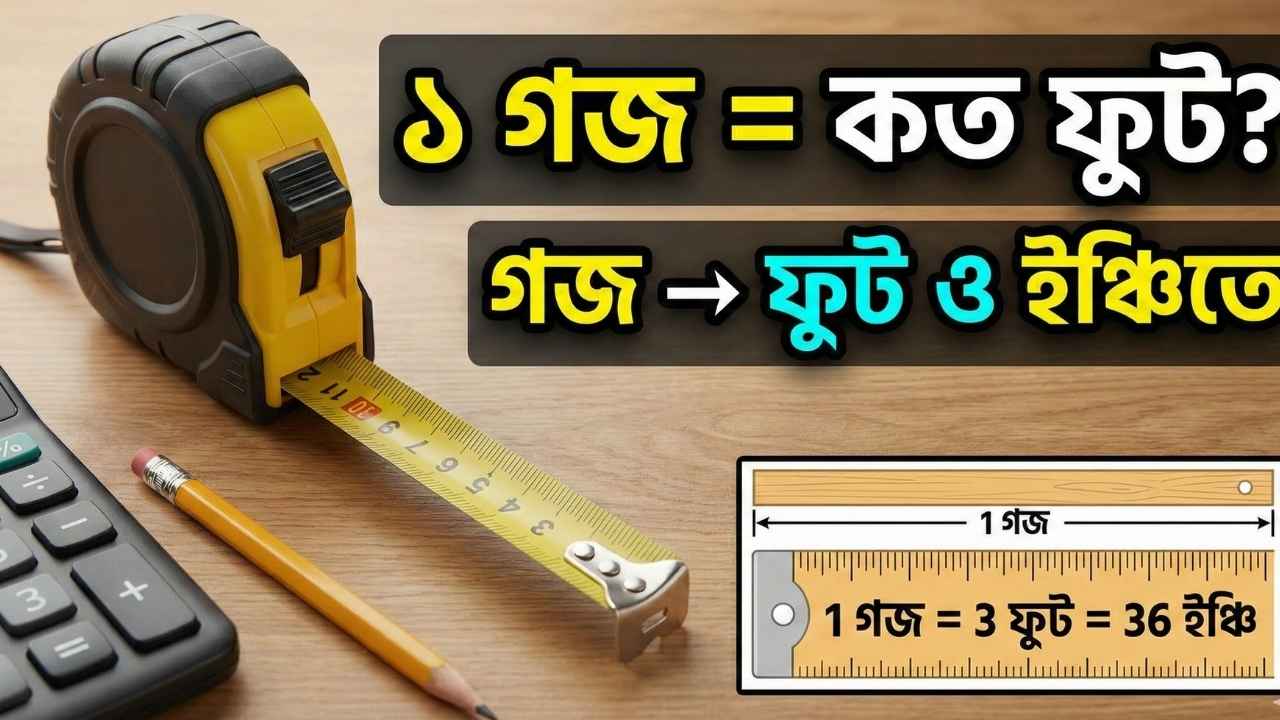 ১ গজ কত ফুট
